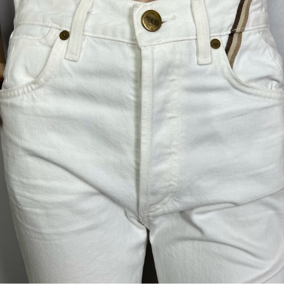 New JEAN ATELIER WHITE CROPPED JEANS, Size 24 - Picture 8 of 12